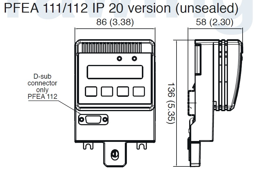 PFEA111 IP20外觀尺寸